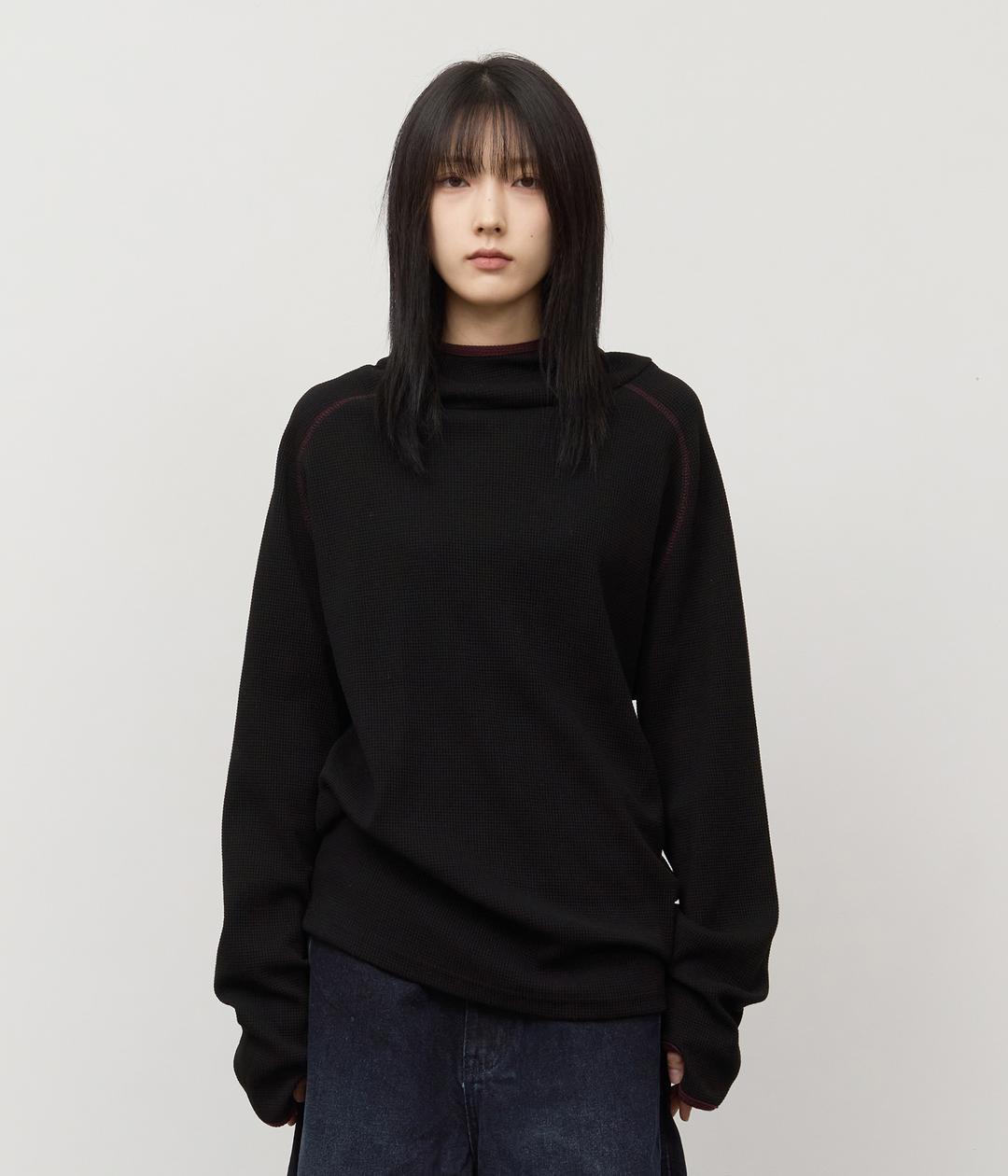 Tron Waffled Hoodie (2color)