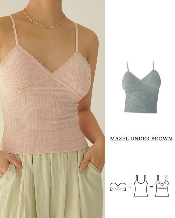 로지 레이스 캐미솔 (캡내장)