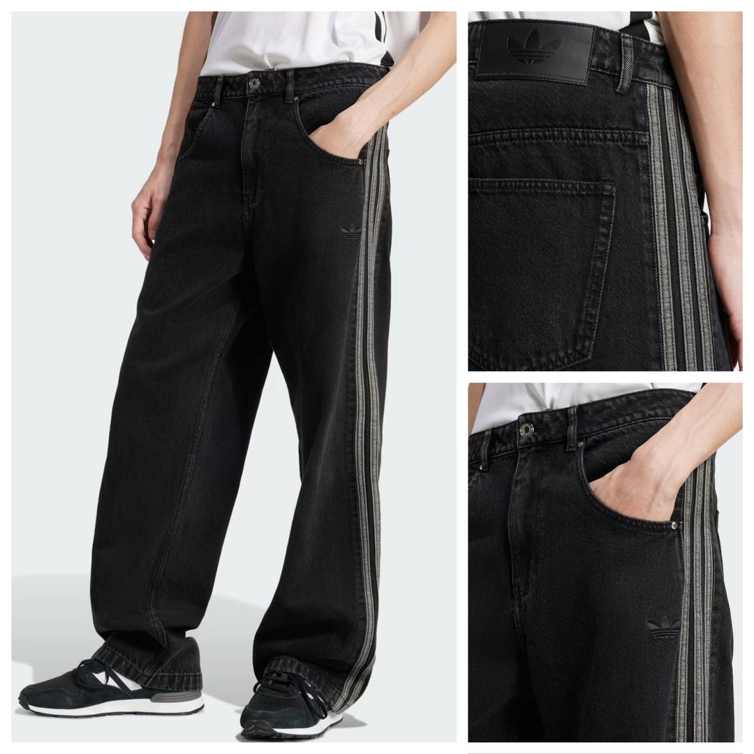 아디다스 아디컬러 트랙 데님 파이어버드 레귤러 핏 팬츠 JC6718