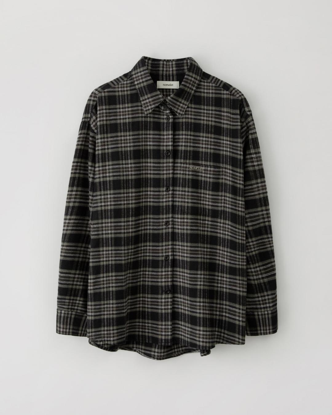 Carson 카슨​ 체크 오버 셔츠 - black