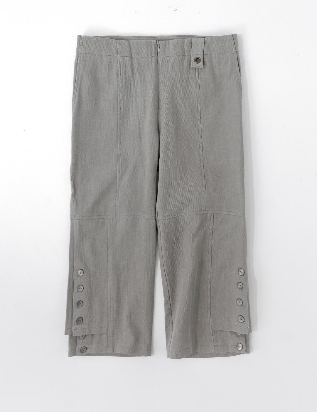 Double layered cropped pants  (beige)