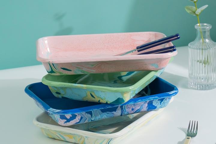 뉴마블 법랑 캠핑 플레이트 라지 베이킹 디쉬 (26cm)