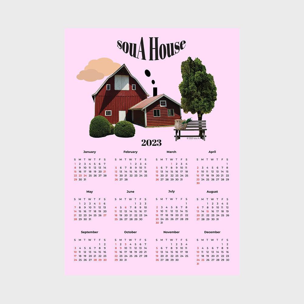 souA house 2023 calendar poster / 인테리어 달력 포스터
