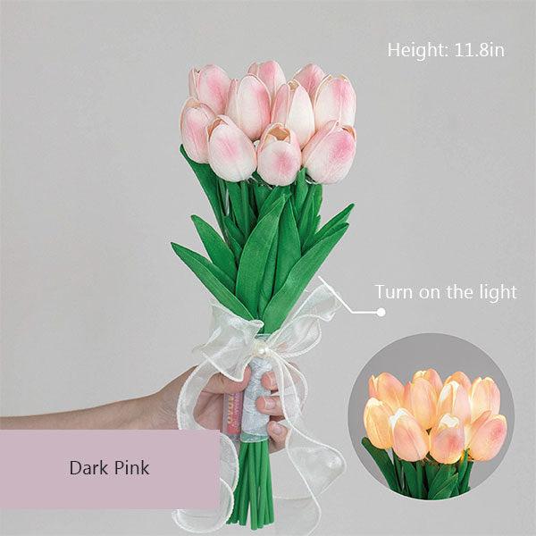Beautiful Tulip Night Light - Dark Pink