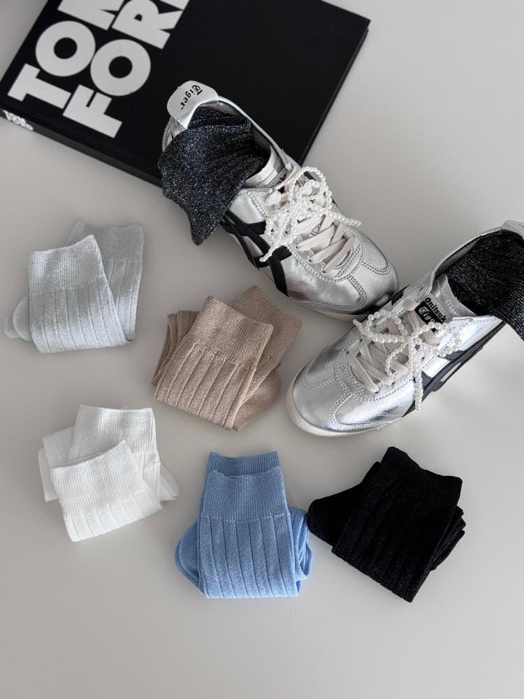 국내배송 / 샤인 글리터 삭스 (7color)