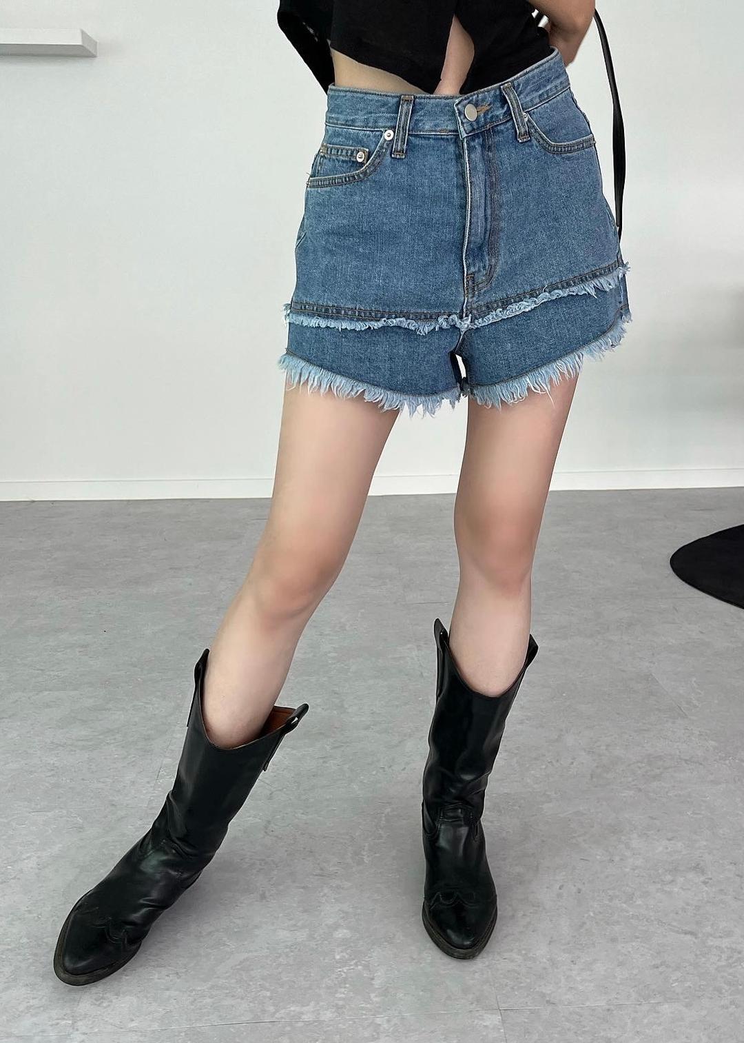 Layered Short Denim PT