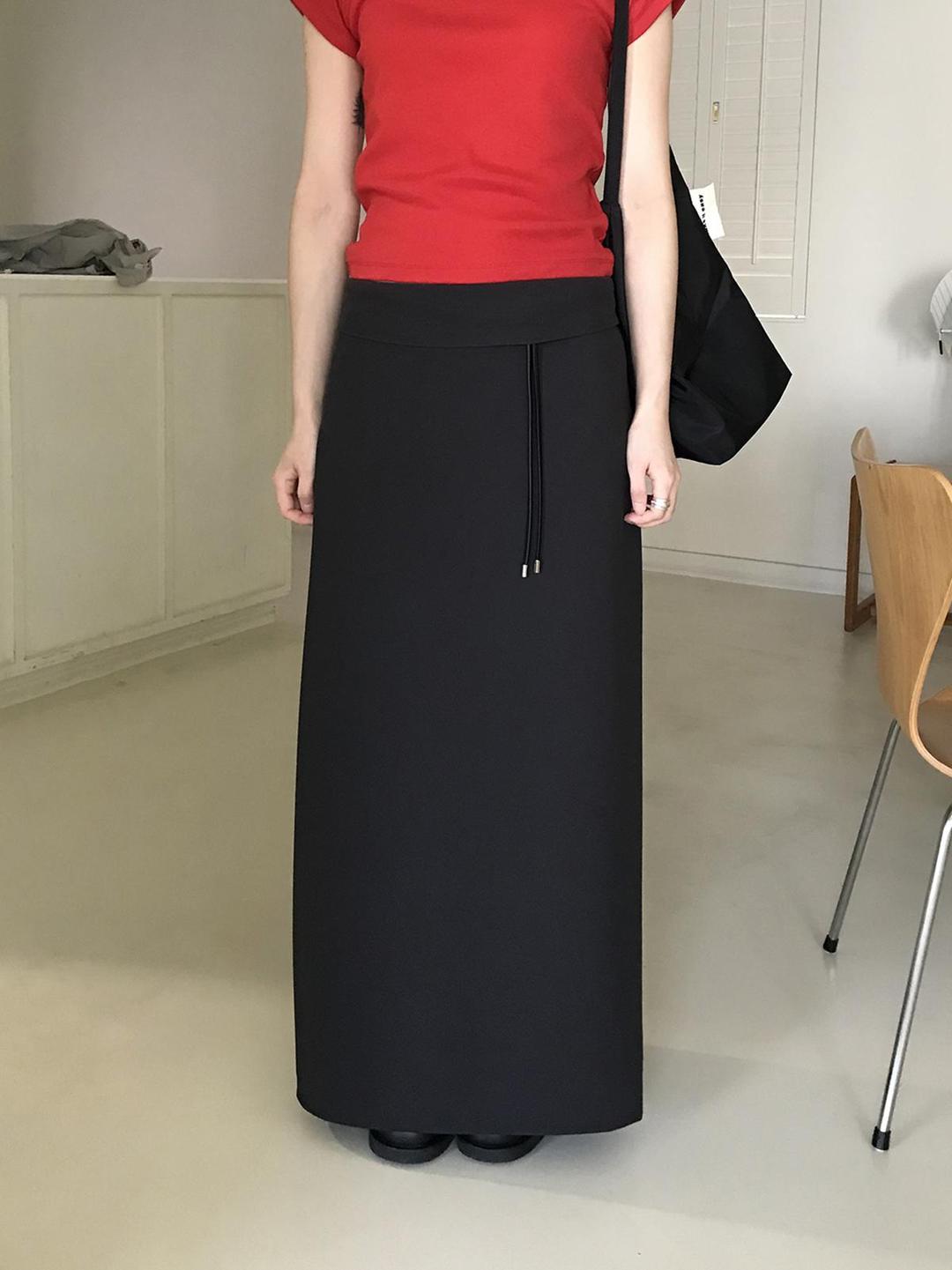 미엔느 [미엔느] sleek jersey maxi skirt / 슬릭 져지 맥시 스커트 (1col)