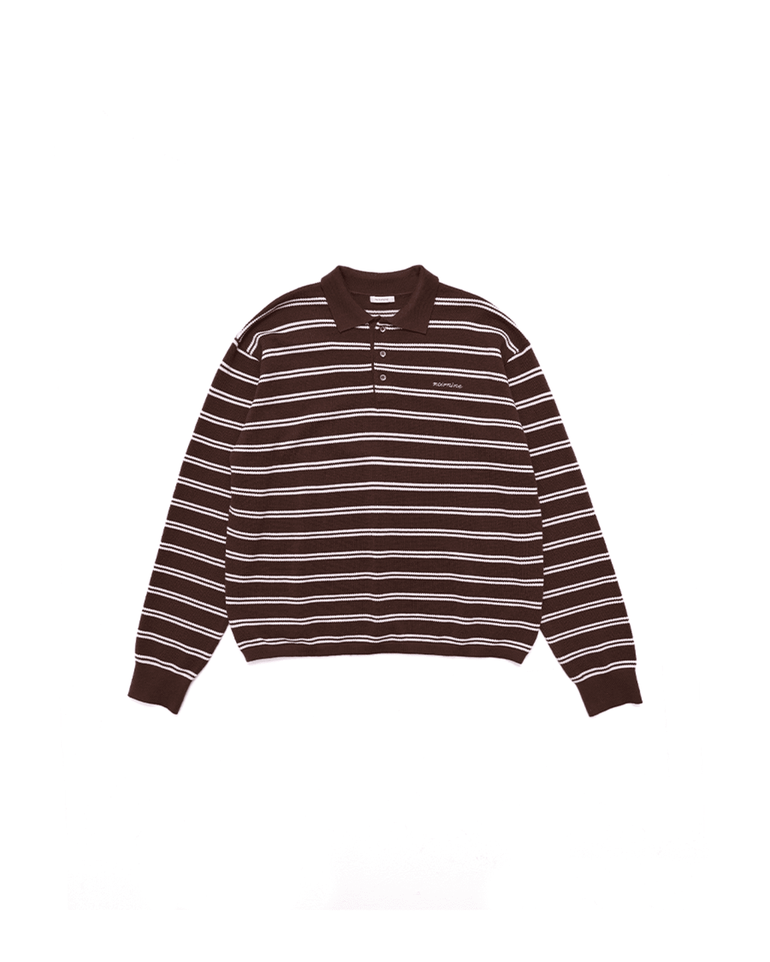 [9/19일 순차배송] Stripe Polo Knit [BROWN]