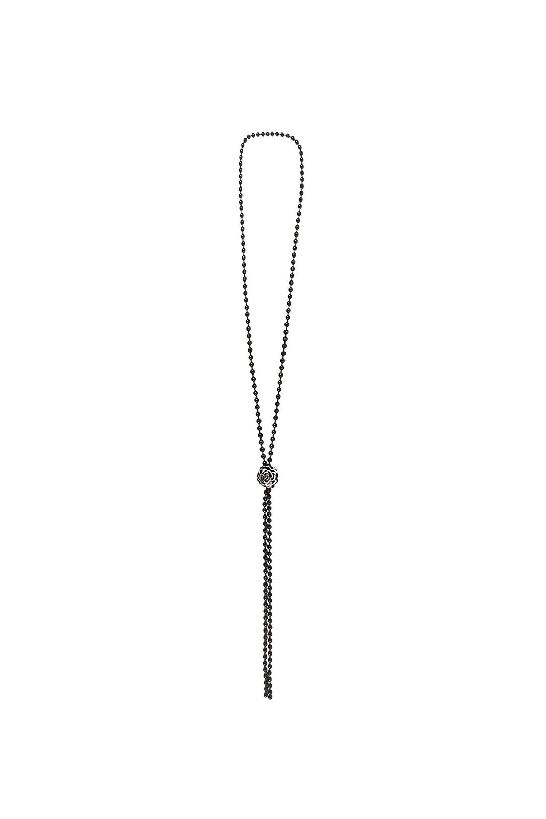 Me愛 - Rose ball nacklace (Black/Red)