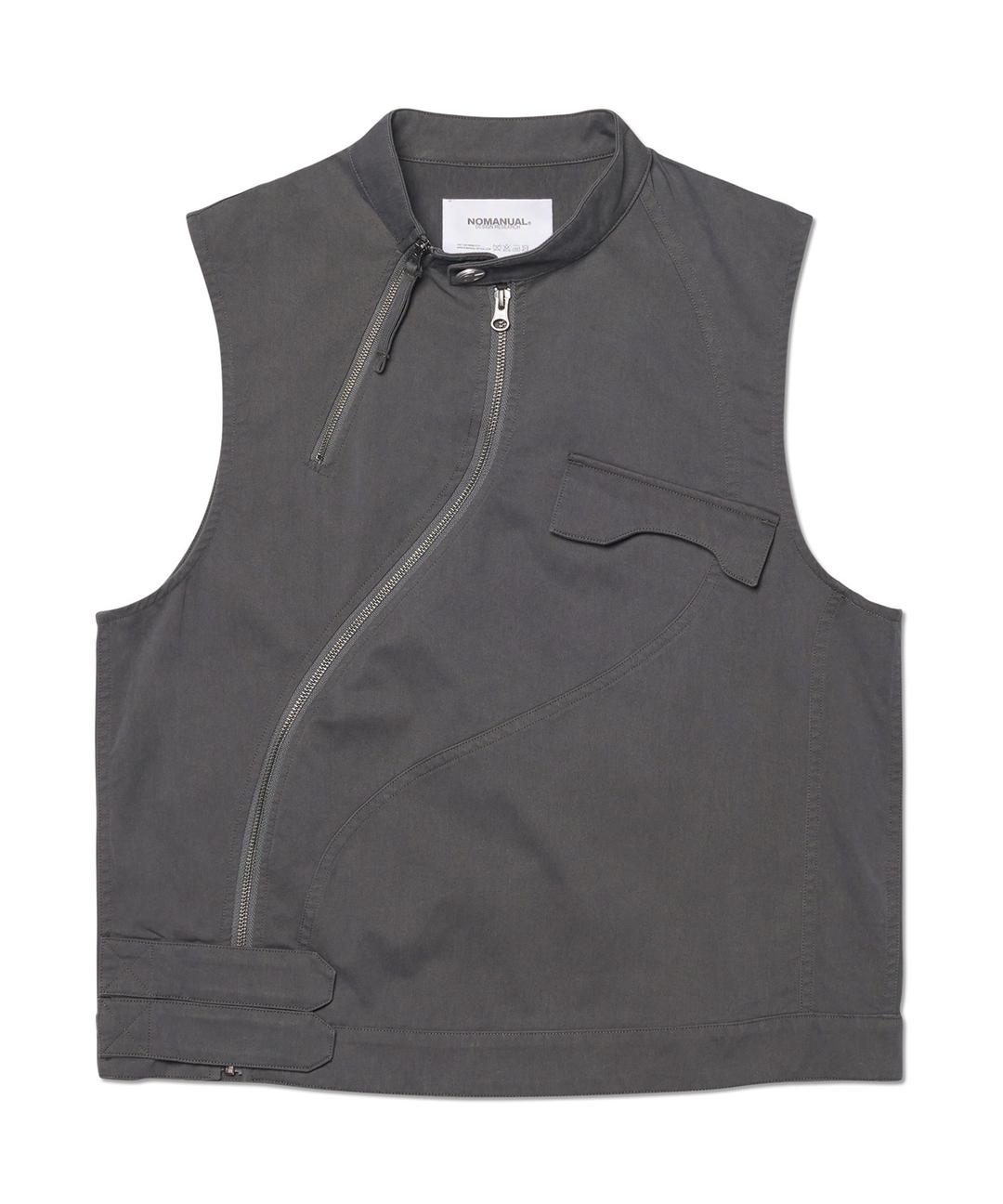 CURVED VEST - WASHED GRAY