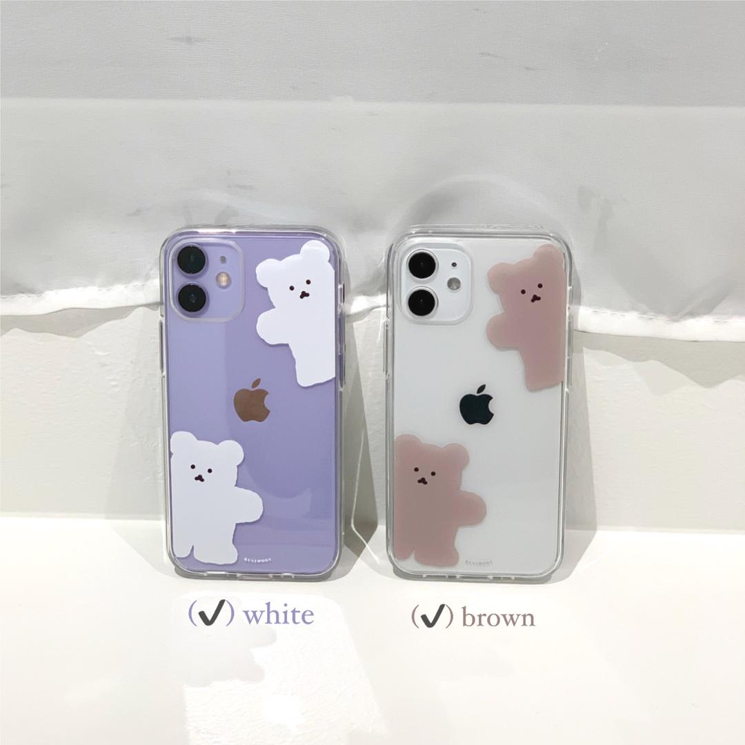 (jell hard) twin chanibear phone case - 2 Color