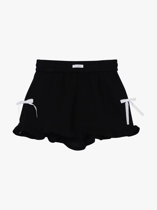 MEADOW RUFFLE SHORTS_BLACK