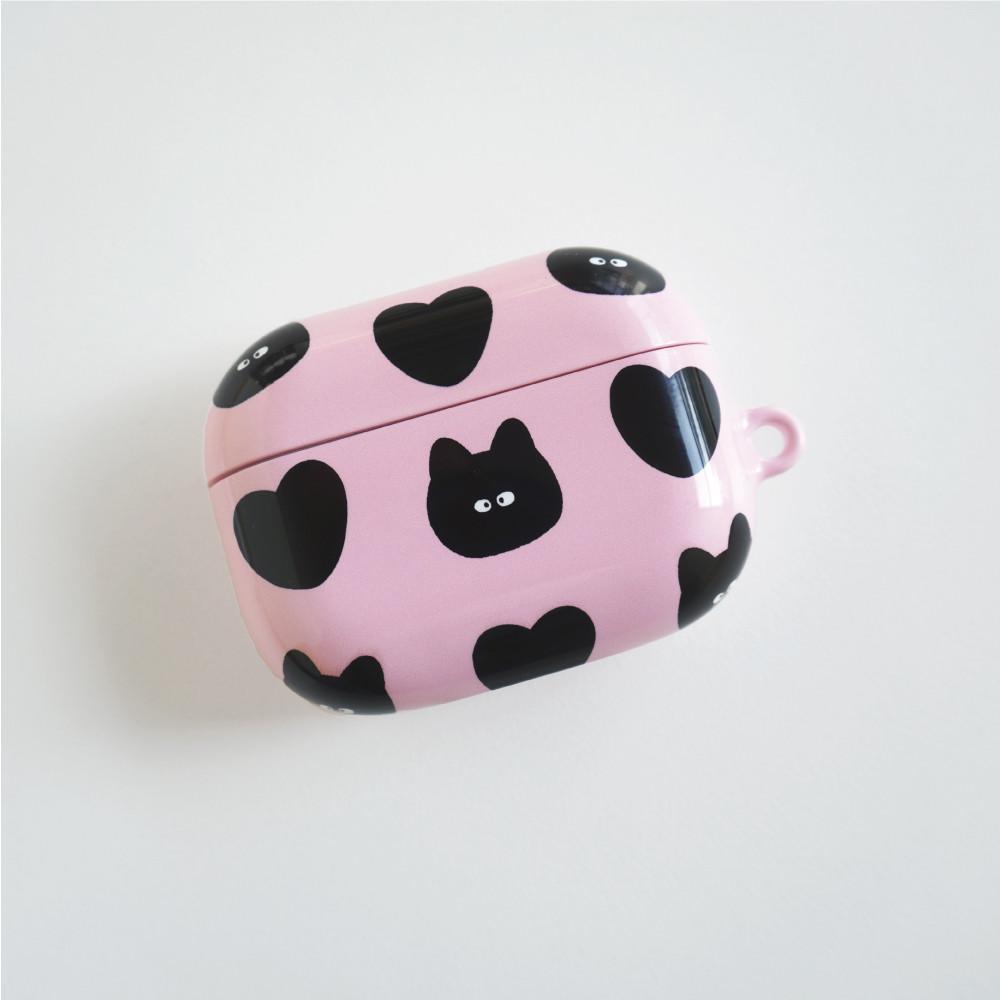 리리집 맘마 고양이 에어팟 유광 하드 케이스