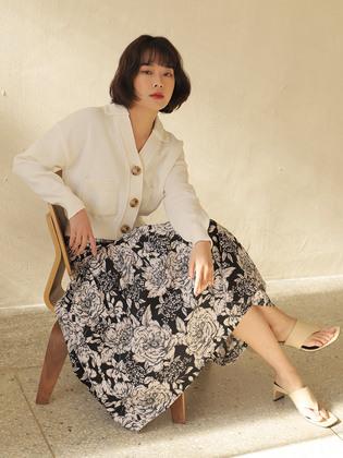 21SS CROP CARDIGAN/WHITE