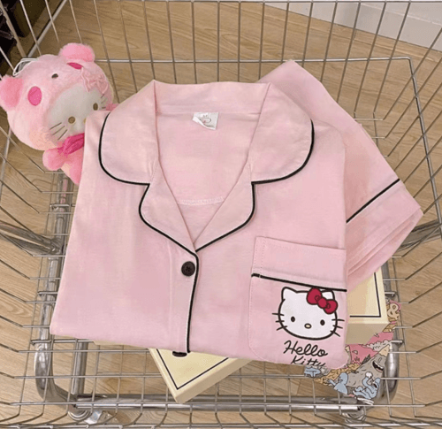 스위트 러블리 핑크 키티 사계절 잠옷