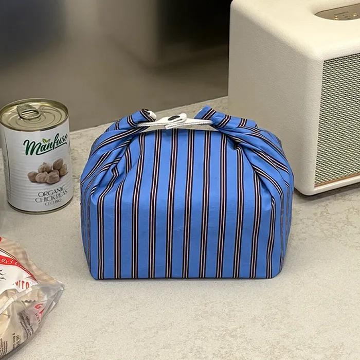 데일리 런치백 - 스트라이프 다크블루