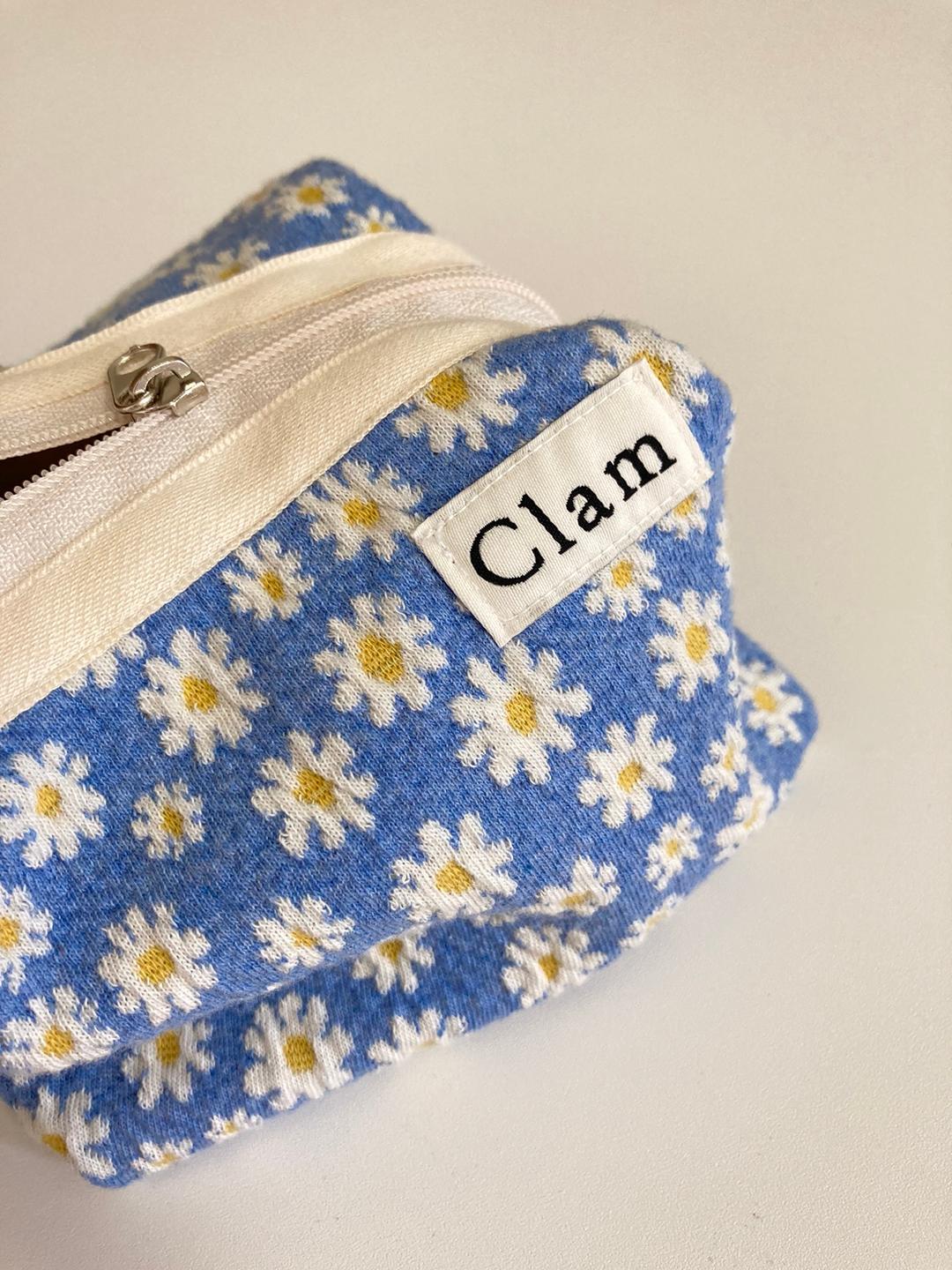 Clam round pouch _ Egg flower