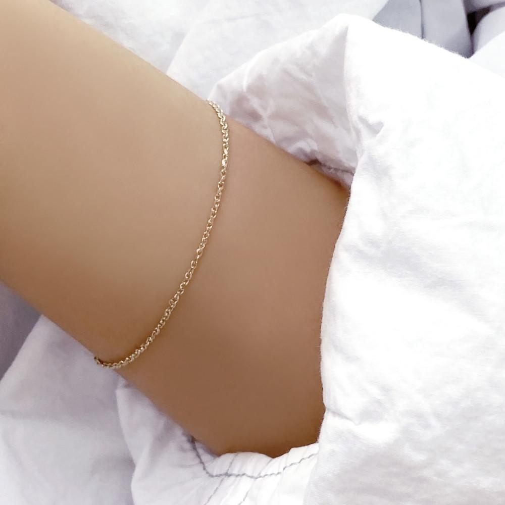 14K 18K 실팔찌 화이트골드팔찌 꼬임팔찌