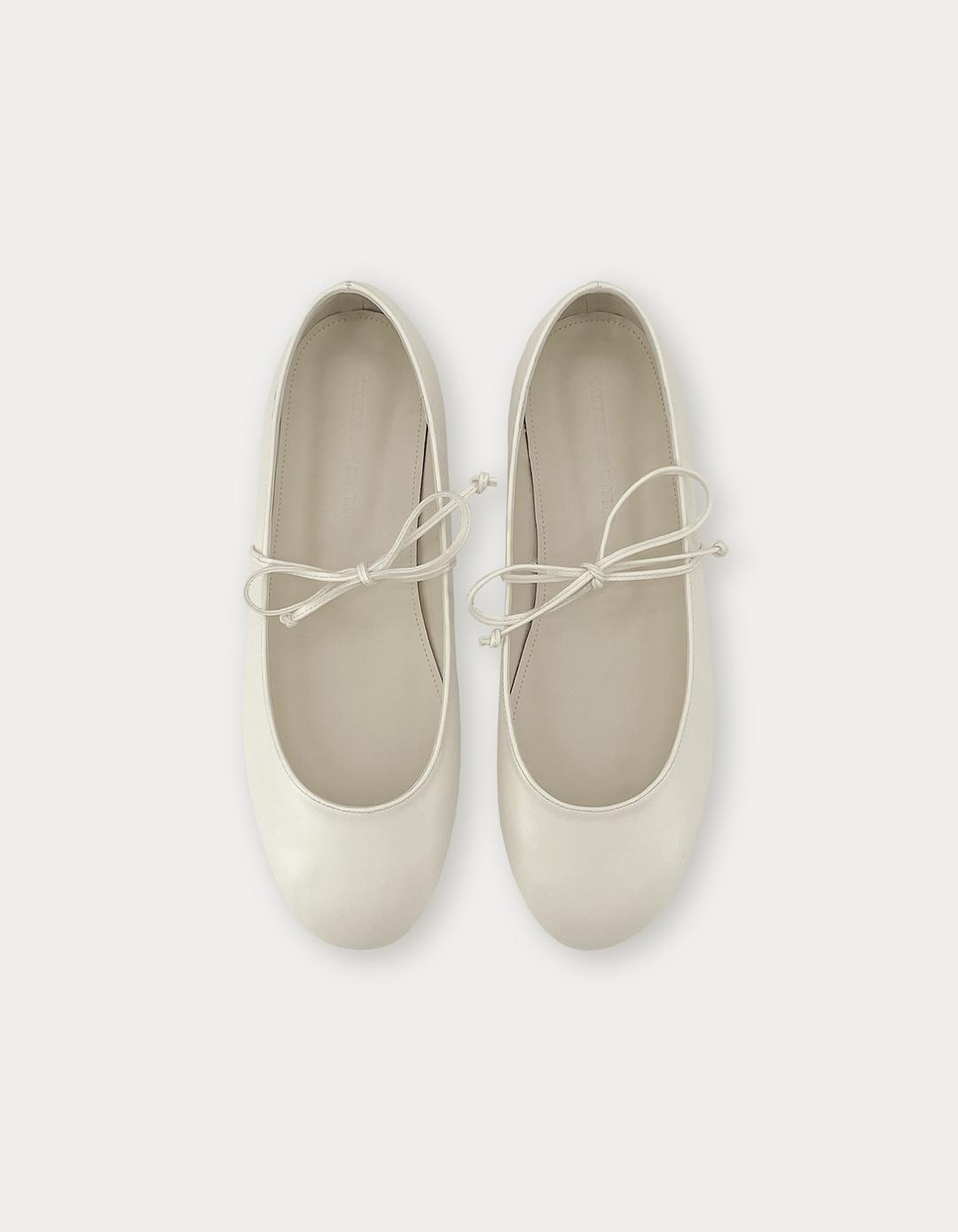 2nd / 6.30 출고 Macaron Ribbon Flat - Ivory