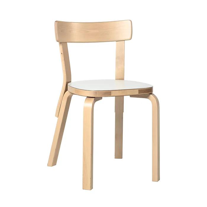 [ARTEK] Chair 69 2Heights White Laminate-Birch