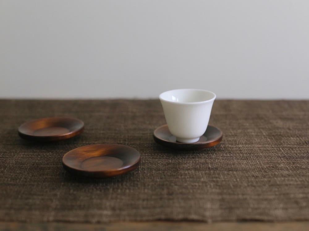 나뭇결 작은 잔탁