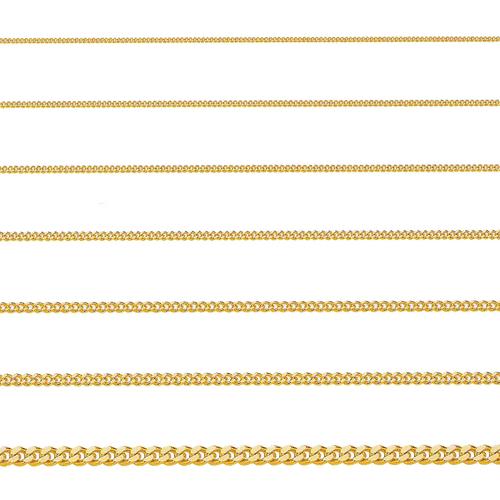 14K 커브체인 민줄 목걸이