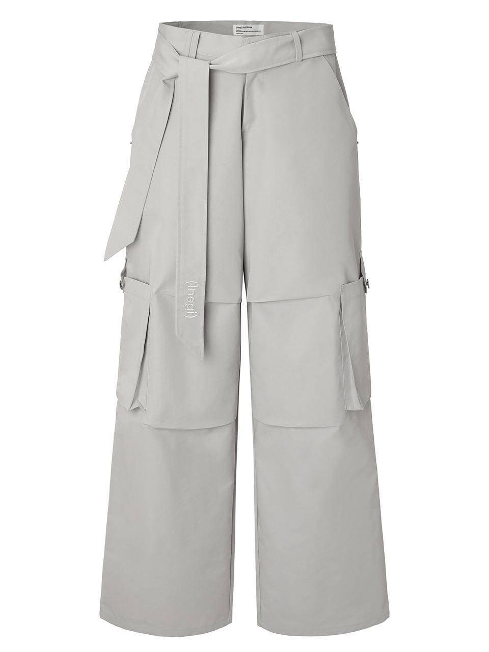 Belted Cargo Trousers (dusty beige)