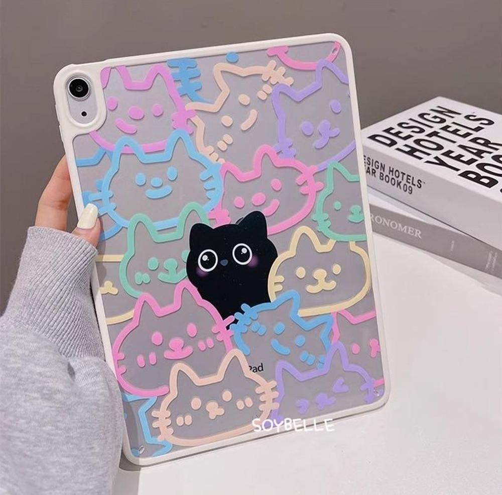 소이벨 Little Black Cat iPad Case 아이패드케이이스 펜슬 수납 가능