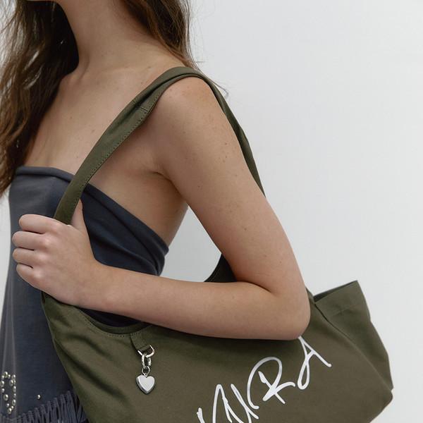 SILVER LOGO CANVAS BAG (KHAKI)