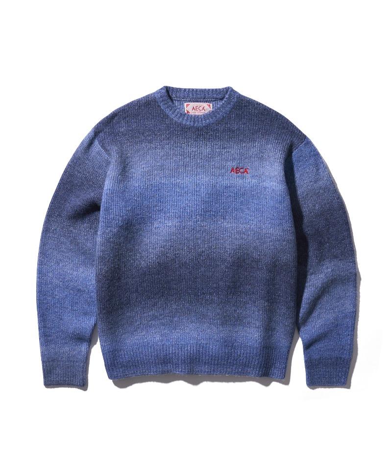 MULTI GRADATION WOOL KNIT-NAVY