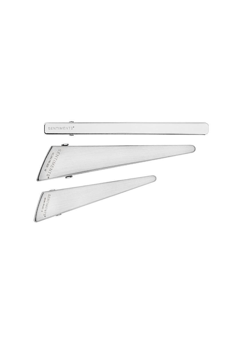 NO.364 [SILVER] HAIR PIN 3set TRIANGLE