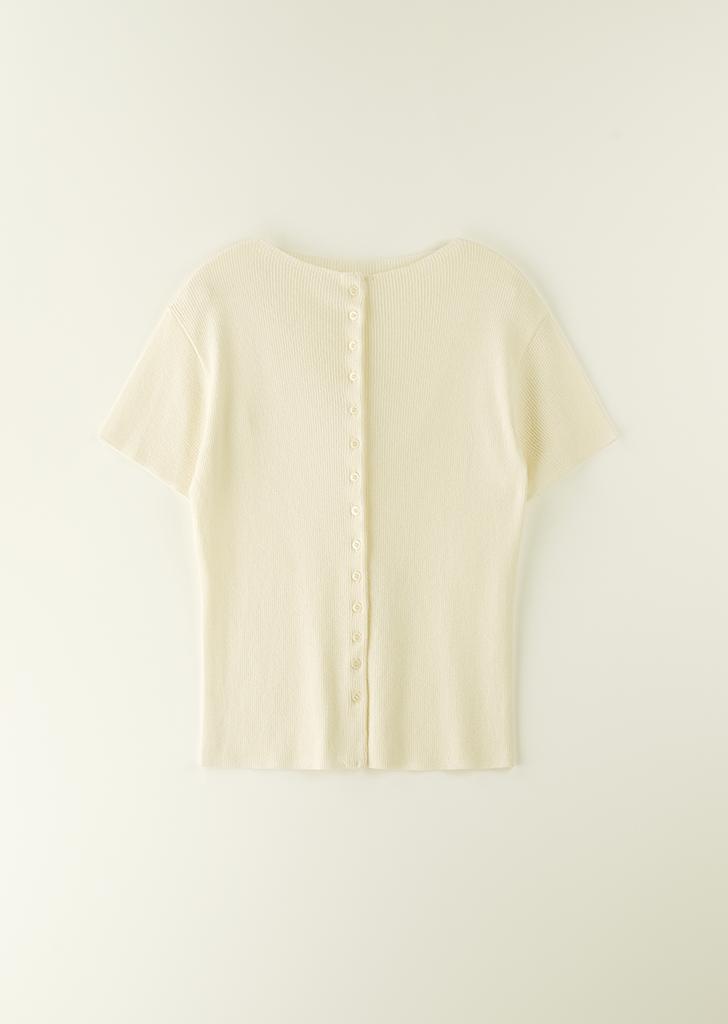 2way button knit cardigan / Ivory