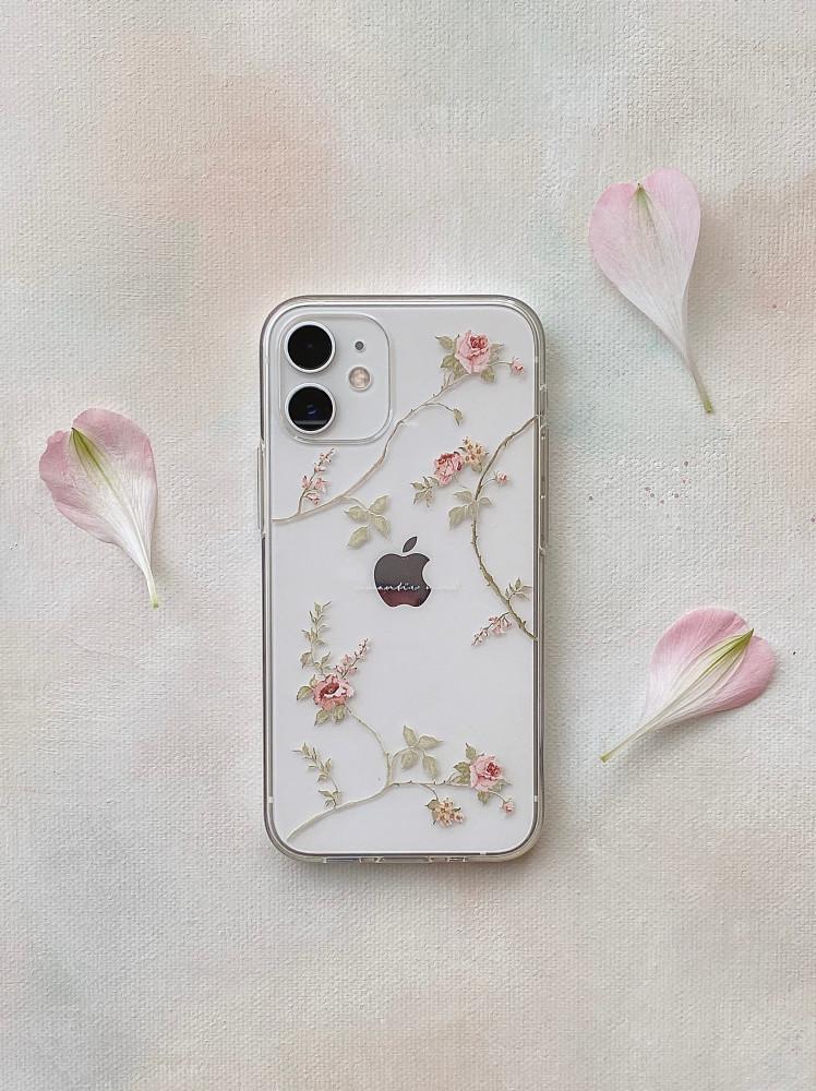 Dear my rose phone case 로맨틱무드 빈티지 플라워 꽃 드로잉 장미 예쁜 아이폰 폰케이스