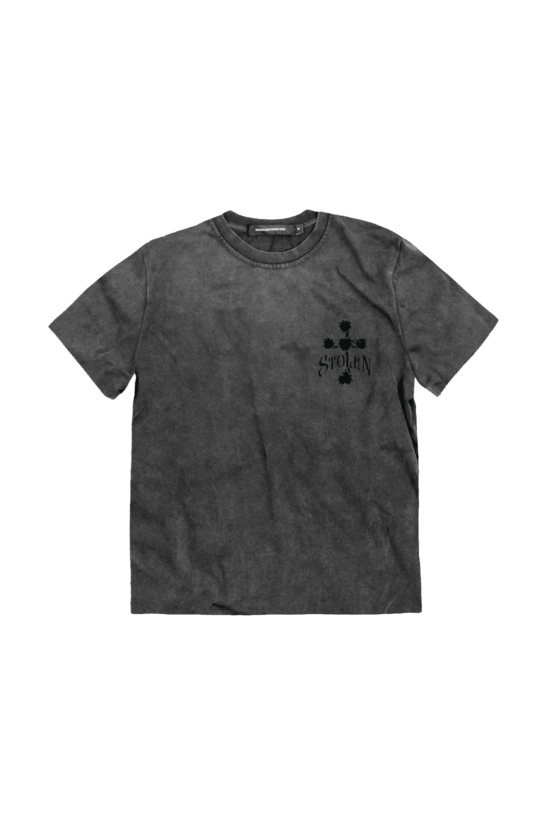 GOTHIC CROSS RELAXED T-SHIRT - AGED CHARCOAL / XXS
