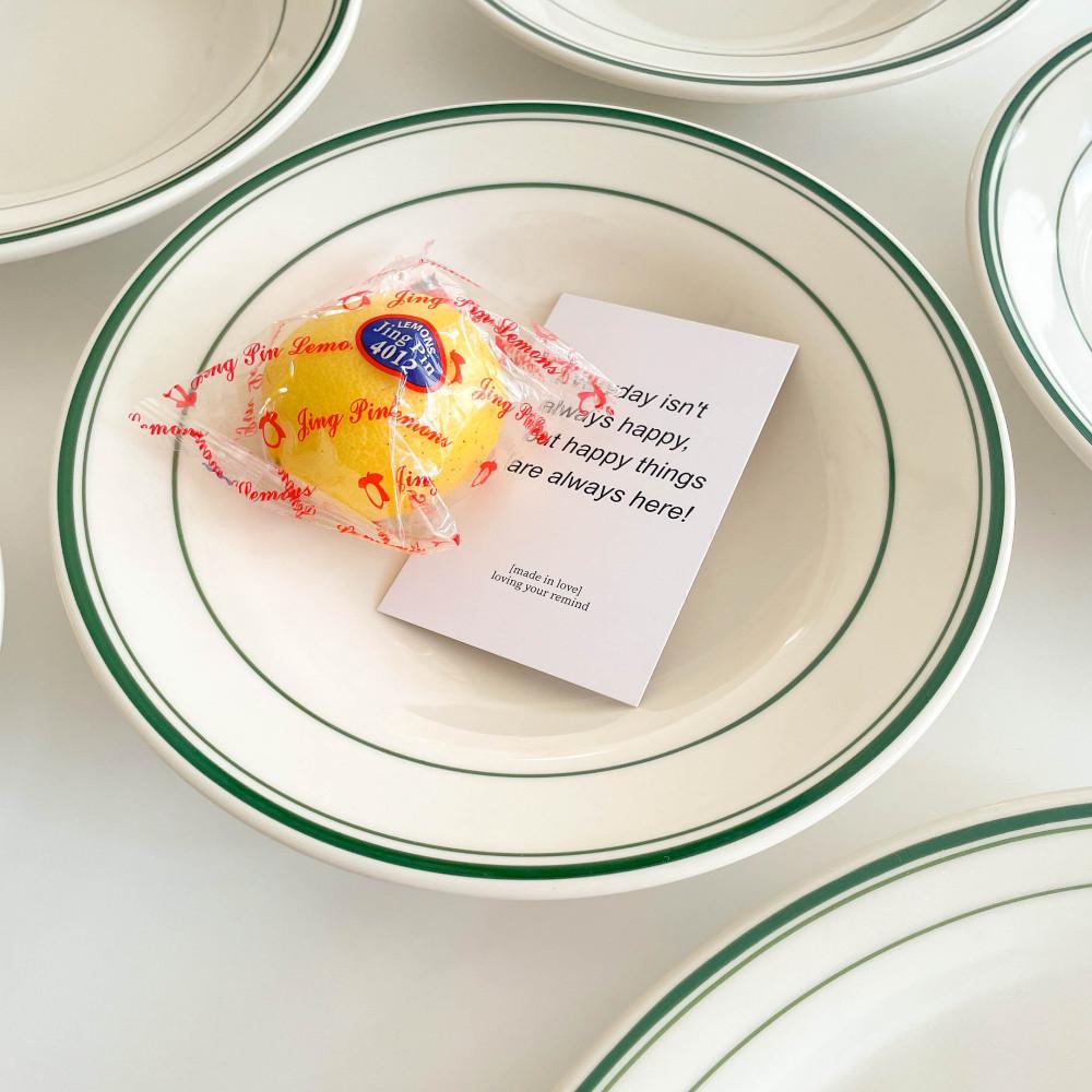 나이스로망 턱스톤 그린베이 스프 플레이트 딥그릇 파스타볼 파스타그릇 M(22.5cm)