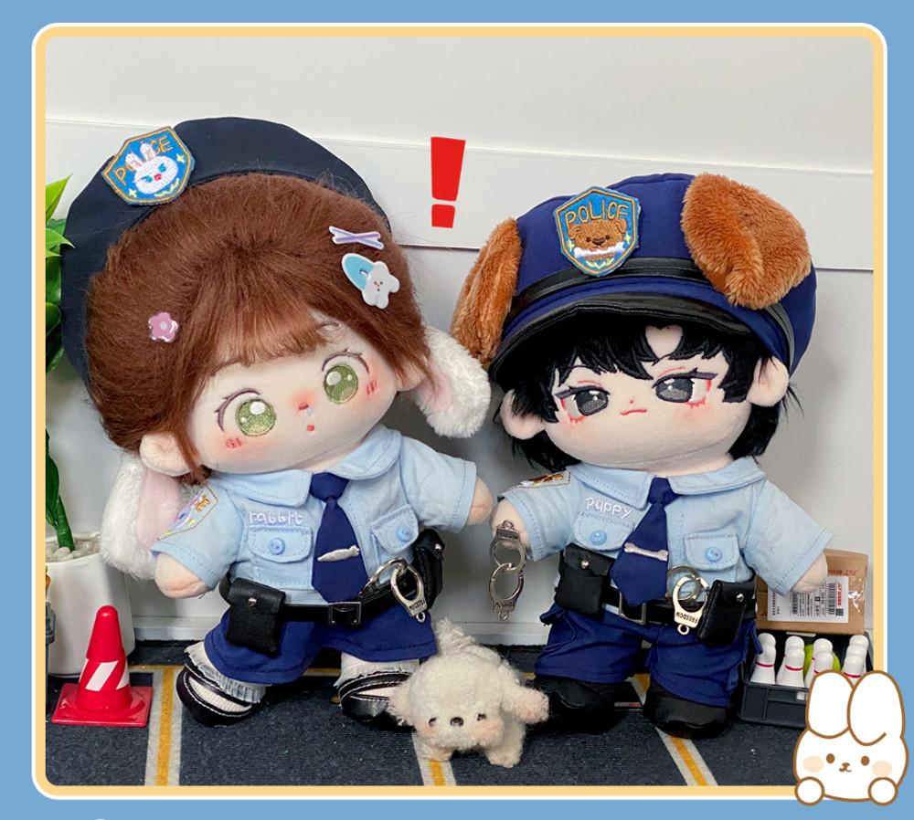 20cm 무속성 인형옷 강아지 경찰