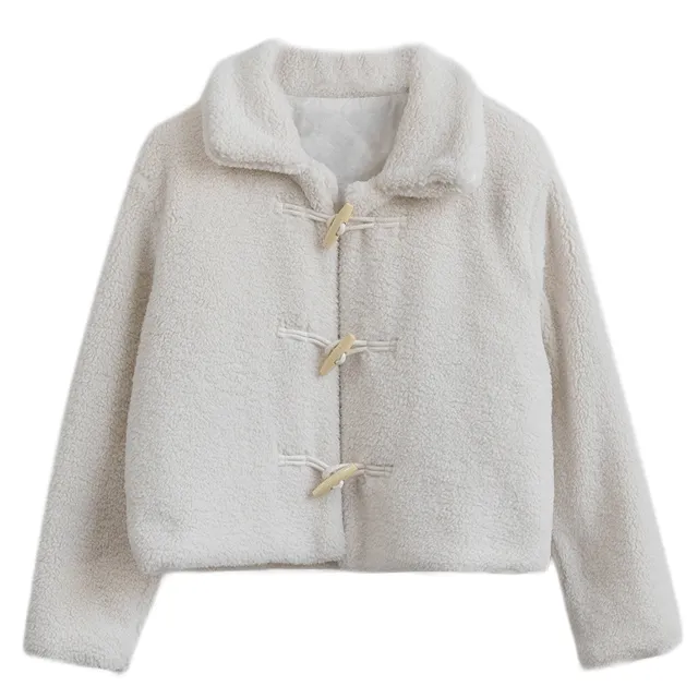 [안감누빔] 크롭 토글 떡볶이 부클 뽀글이 퍼자켓 코트