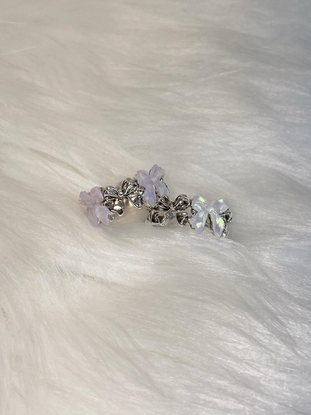 뮤징 [무배] 컬러 믹스 키치 리본 링 반지