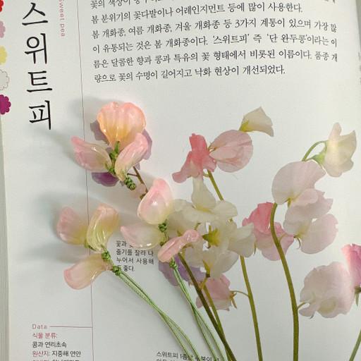 *달콤 스위트피 끈 매듭 책갈피 북마크