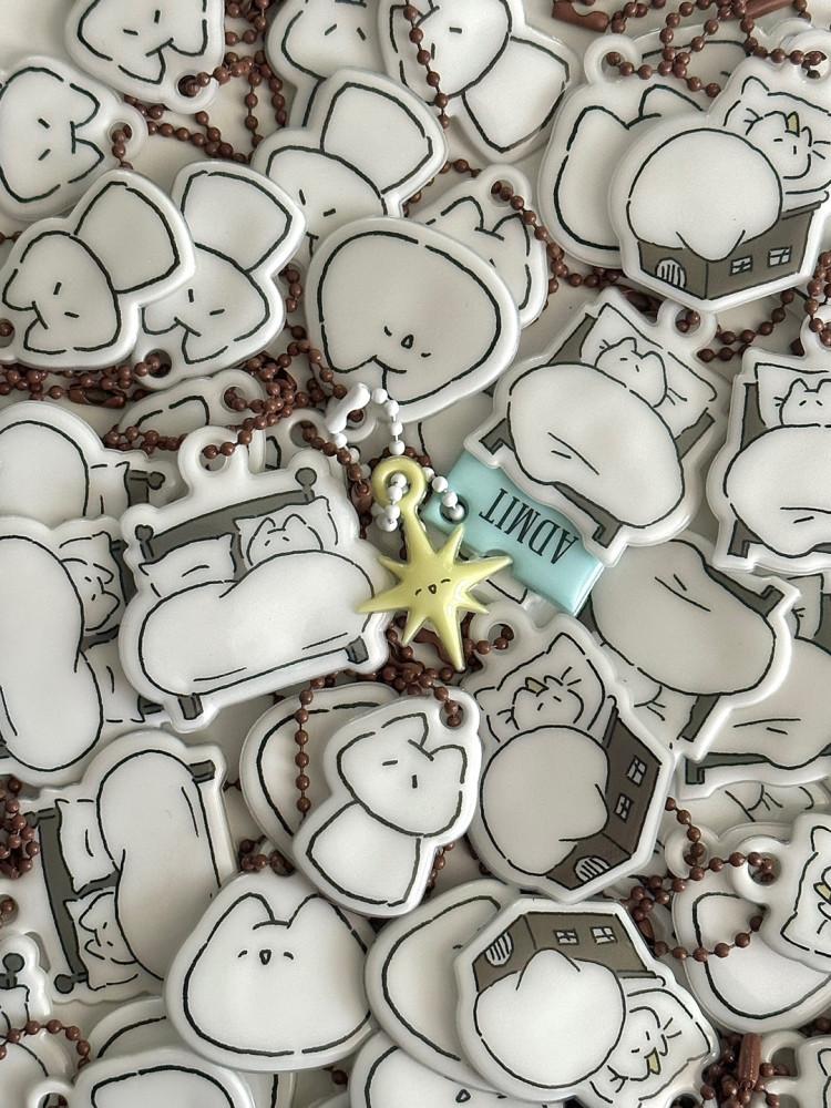 [mewmewbeam] mini keyring 폭신미니키링 (6종)