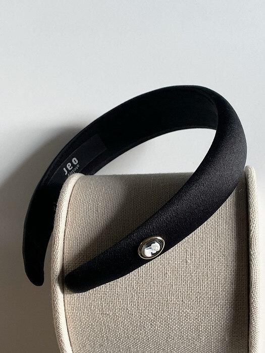 Cameo Satin Volume HairBand [Black]