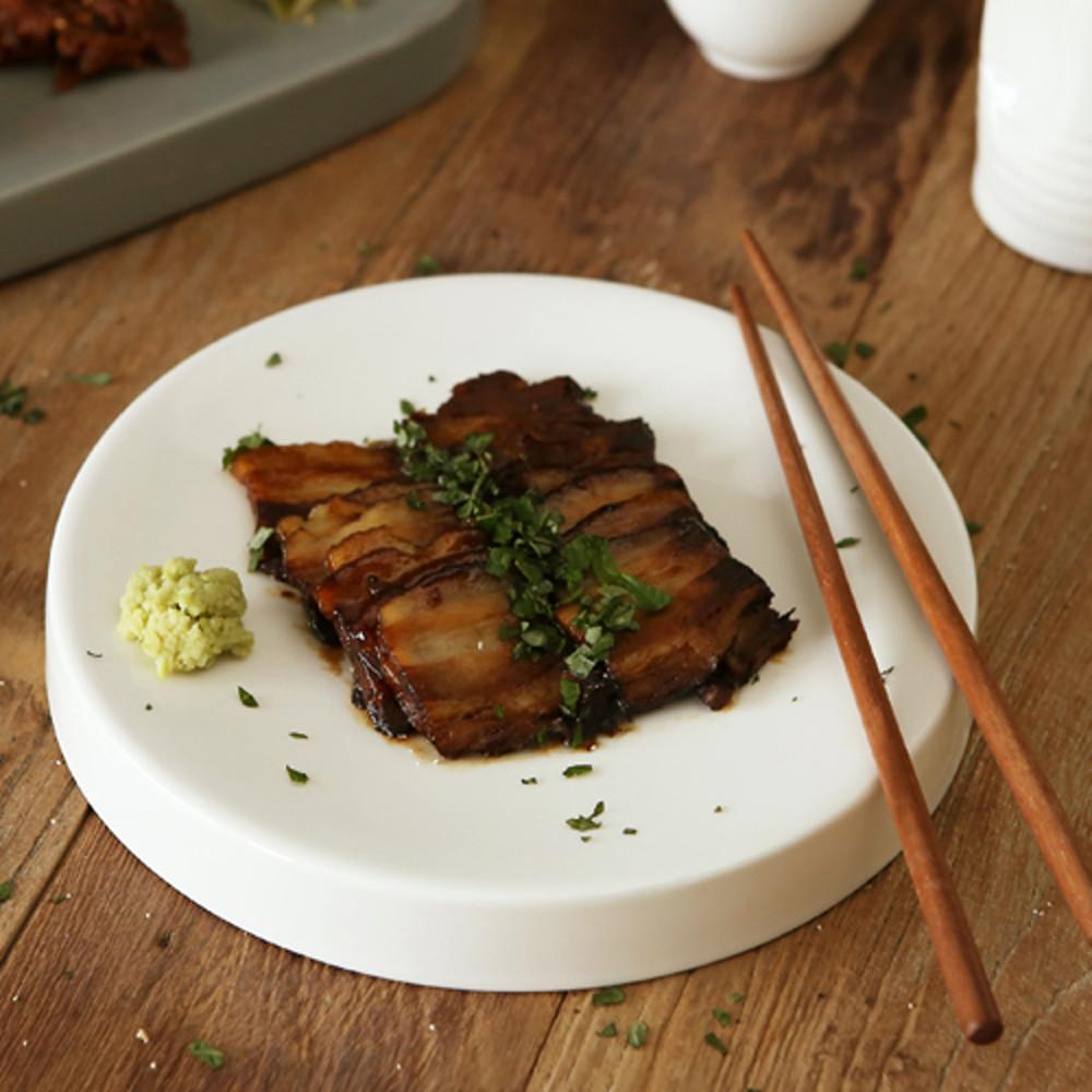 화이트 원형찬기 플레이팅 도자기 브런치 접시 4.5인치