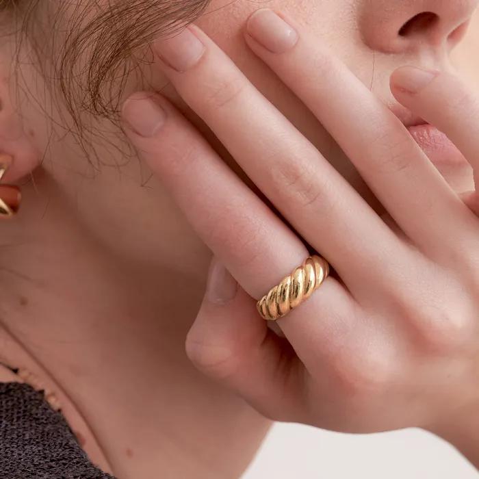 bold rope ring (R002_gold)