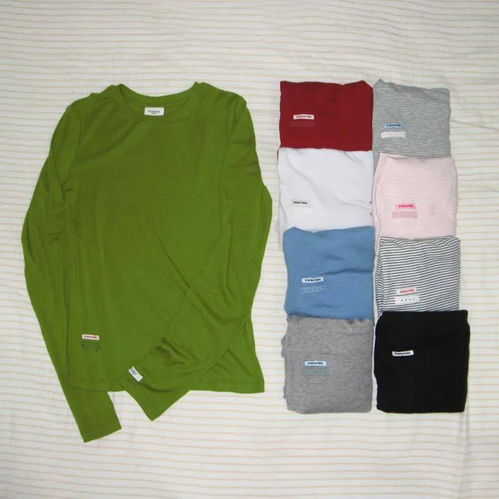 [SET] SOFT MINI LABEL LONG SLEEVE (9colors)