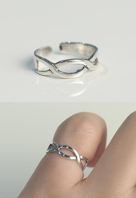 무드 꼬임 마디 너클링 토우링 실버925 은반지