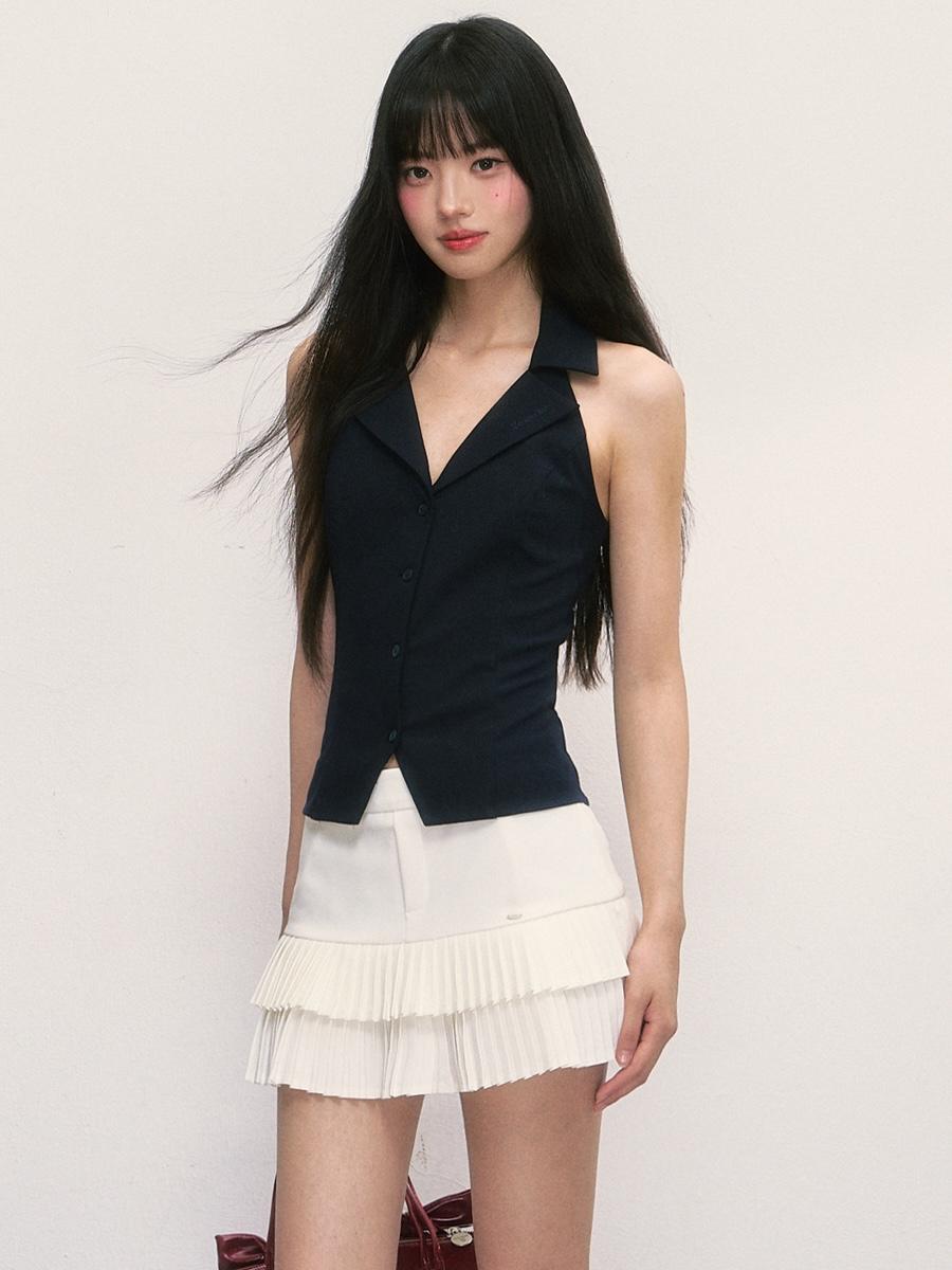 Weekendhub Midnight Notch Sleeveless Shirt