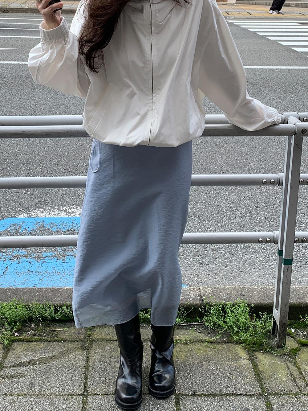 [리어스 제작] 글로우 레이어 스커트 (grey-blue)