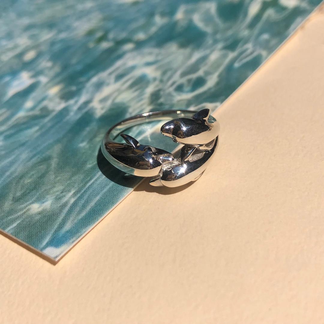 [무배] 925실버 럭키 돌핀 반지