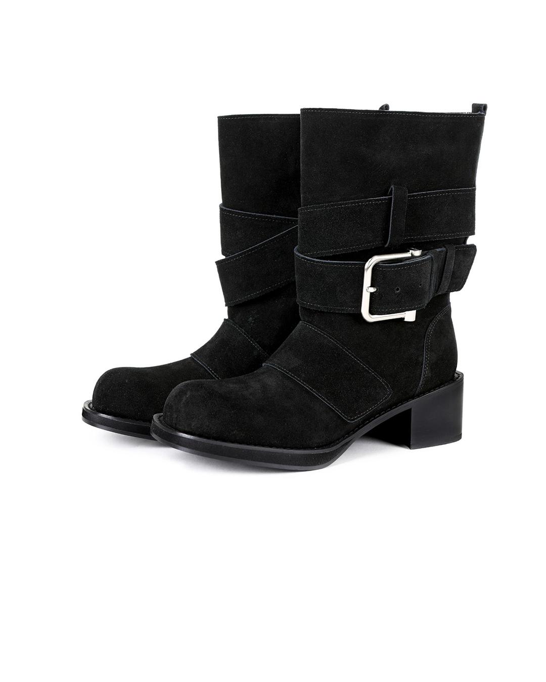 MIDDLE BROCLE BOOTS [SUEDE BLACK]