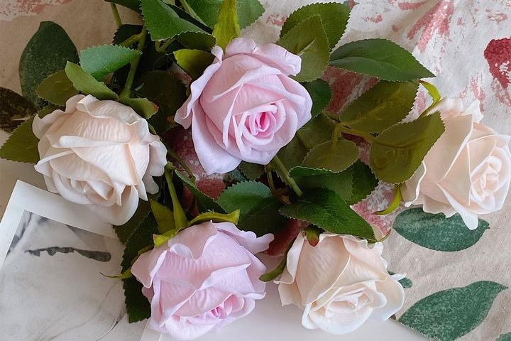 한 송이 벨벳 장미 조화 4colors 로즈